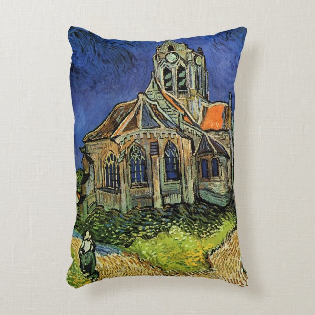 Coussins Décoratifs Vincent van Gogh - L'église d'Auvers (Devant(Vertical))