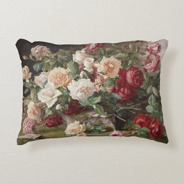 Coussins Décoratifs Vintage E. Hariel Rose Still Life (Devant)