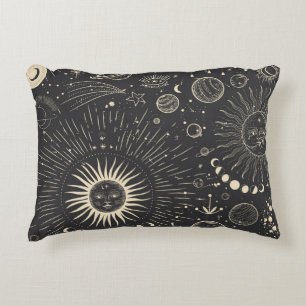 Coussins Décoratifs Vintage ensemble d'illustrations des phases de lun