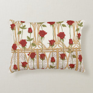 Coussins Décoratifs Vintage roses seamless pattern, background in art 