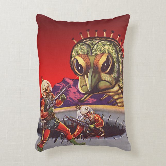 Coussins Décoratifs Vintage Science Fiction Géante Centipede Guerre de (Devant(Vertical))