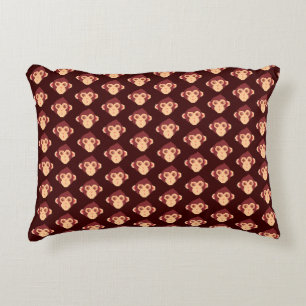 Coussins Décoratifs Visage de singe pixelisé mignon