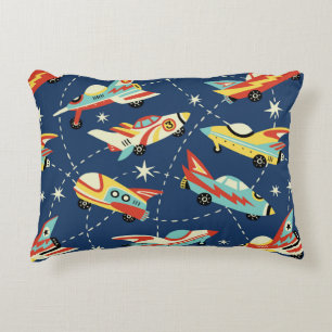 Coussins Décoratifs Voitures spatiales vintage sans faille motif vinta