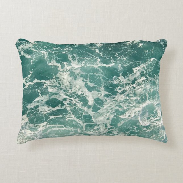Coussins Décoratifs Waves Blue Green (Devant)