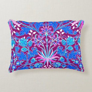 Coussins Décoratifs William Morris Hyacinth Imprimer, Aqua et Purple