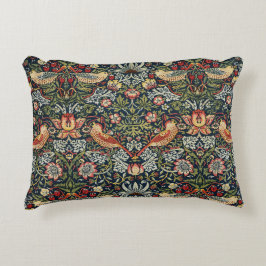 Coussins Décoratifs William Morris Vintage fraise Thief Oiseaux Bleu