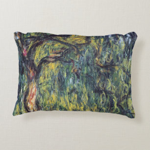 Coussins Décoratifs Willow de Weeping par Claude Monet, Art Vintage
