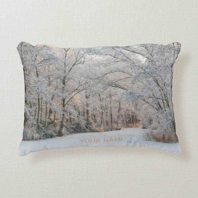 Coussins Décoratifs Winter Wonderland Paysage Photo (Devant)