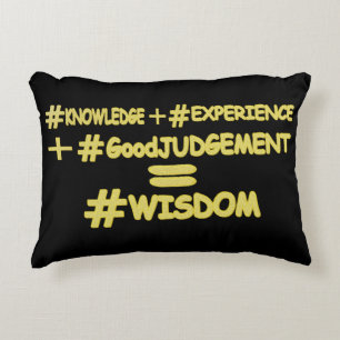 Coussins Décoratifs "WISDOM EQUATION" Mignonne Expression Design. Comm