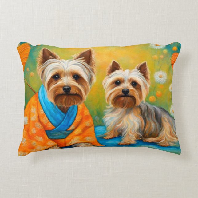 COUSSINS DÉCORATIFS YORKSHIRE TERRIER-4 (Devant)