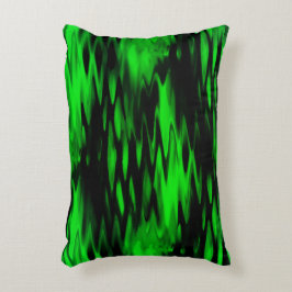 Coussins Décoratifs Zigzag abstrait formé en noir et vert