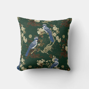 Coussins d'oiseaux bleus élégants