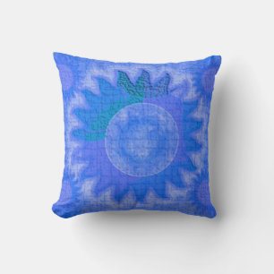 Coussins du soleil céleste bleu