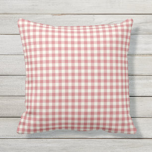 Coussins extérieurs de motif rouge de guingan de