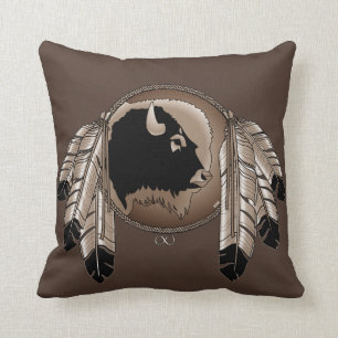 Coussins indigènes de Buffalo d'art de coussin