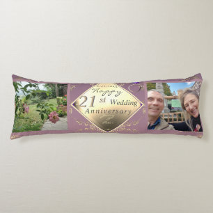 Coussins Longs 21e anniversaire du Mariage laiton et olite