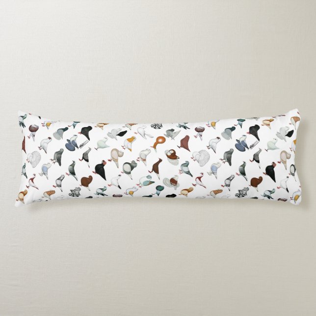 Coussins Longs 36 races de pigeon (Devant)