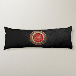 Coussins Longs [510] Vegvisir - Viking Gold Magic Runic Compass