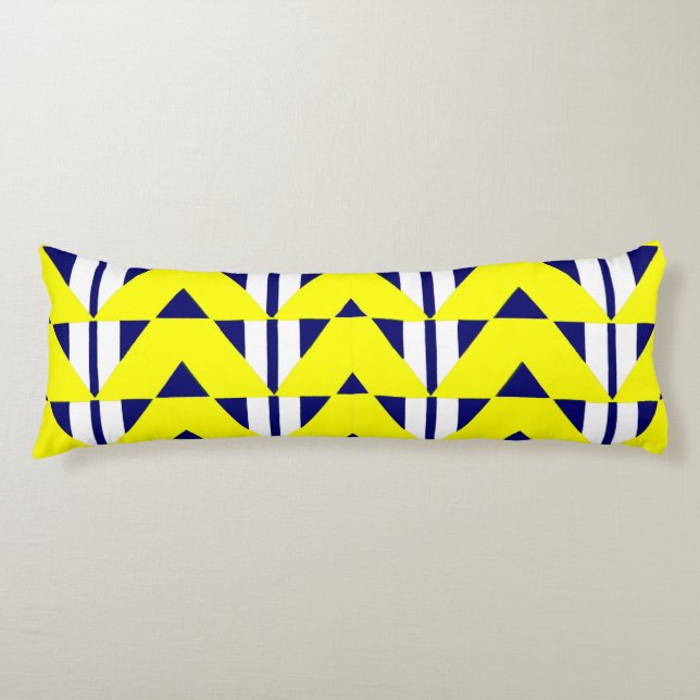 Coussins Longs abstraction jaune vif (Devant)