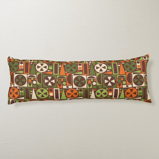 Coussins Longs Abstrait géométrique de les années 50 moderne du m (Dos)