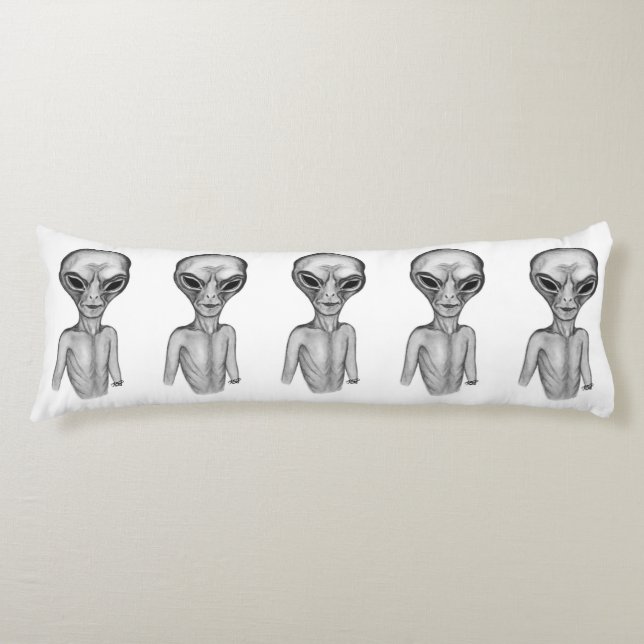 Coussins Longs Alien gris (Devant)