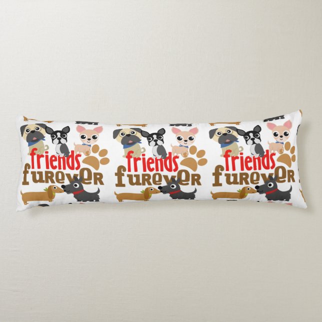 Coussins Longs Amis Chiens Furever Chiens Chiens Chiens Chiens Ch (Dos)