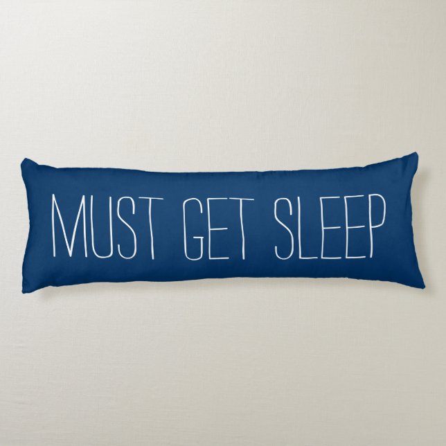 Coussins Longs Amusants & Relaxant Bleu et Blanc doivent se couch (Dos)
