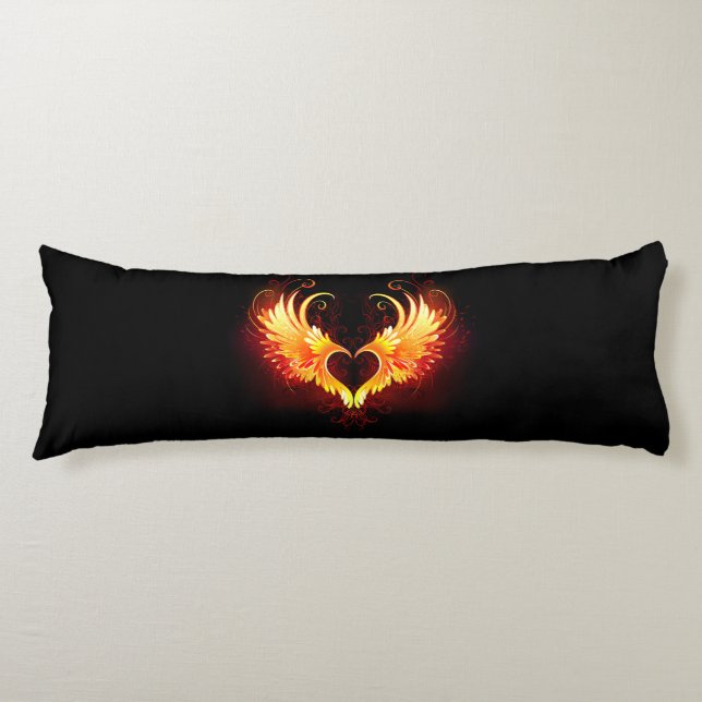 Coussins Longs Angel Fire Heart with Wings (Devant)