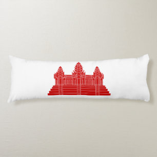 Coussins Longs Angkor Vat Ver.2.0. Temple khmer