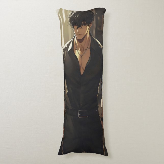 Coussins Longs Anime Handsome Homme dangereux (Devant (Vertical))