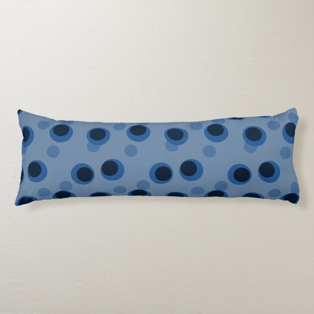 Coussins Longs Anneaux Blue Moon (Devant)