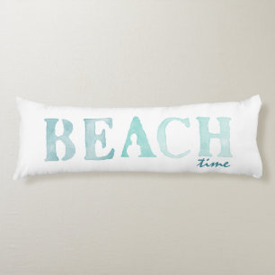 Coussins Longs Aquarelle de plage turquoise double face