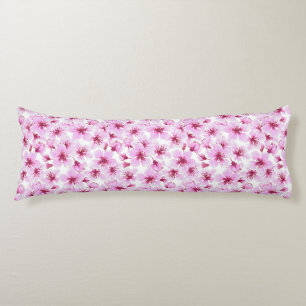 Coussins Longs Aquarelle en fleurs de cerisier