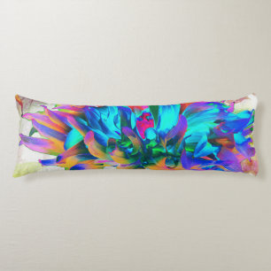 Coussins Longs Aquarelle étonnante Rainbow Cactus Dahlia