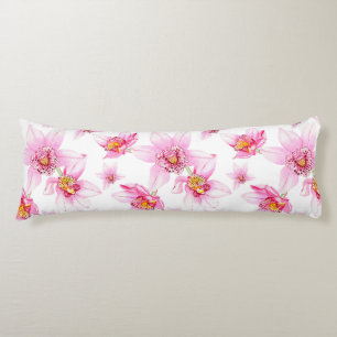 Coussins Longs Aquarelle Orchidées Design 15