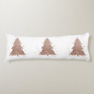 Coussins Longs Arbre de Noël   Glam Rose Gold Luxurious