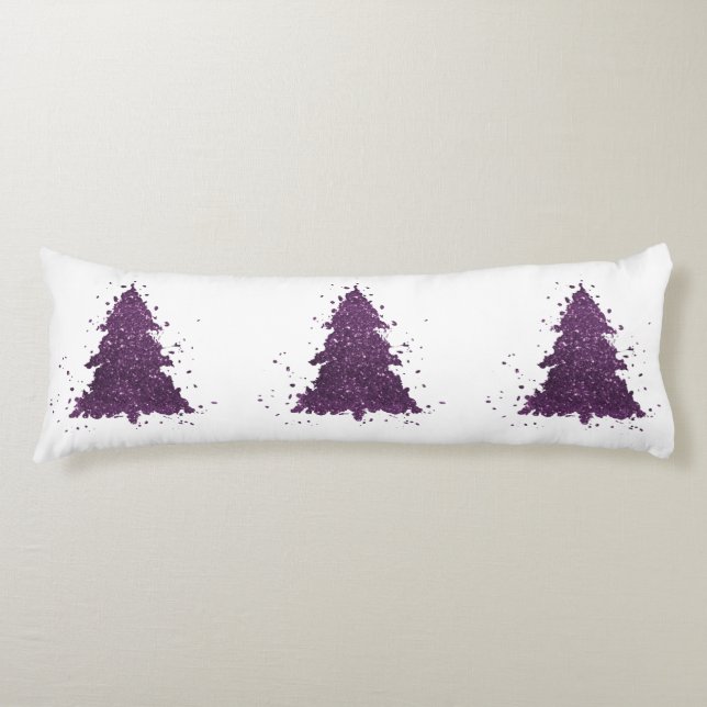 Coussins Longs Arbre de Noël Moody | Plum profond (Devant)