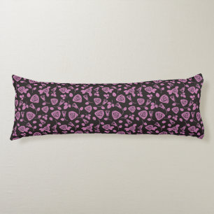Coussins Longs Arrière - plan rose floral