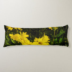 Coussins Longs Arrowleaf Fleur sauvage Jaune Arrowley Abstrait