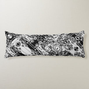 Coussins Longs Art Géométrique Noir Et Blanc 3