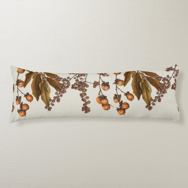 Coussins Longs Automne Automne Aquarelle Feuilles de feuillage (Devant)