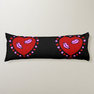 Coussins Longs Baisers de coeur joyeux Oreiller corps