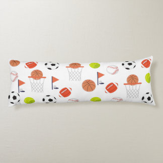 Coussins Longs Ballons de sport blanc Collection de thème Oreille