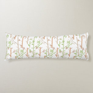 Coussins Longs Bambou Foliage Oriental Feuilles de verdure