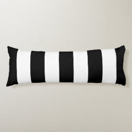 Coussins Longs Bandes noires et blanches, Motif rayé, Lignes