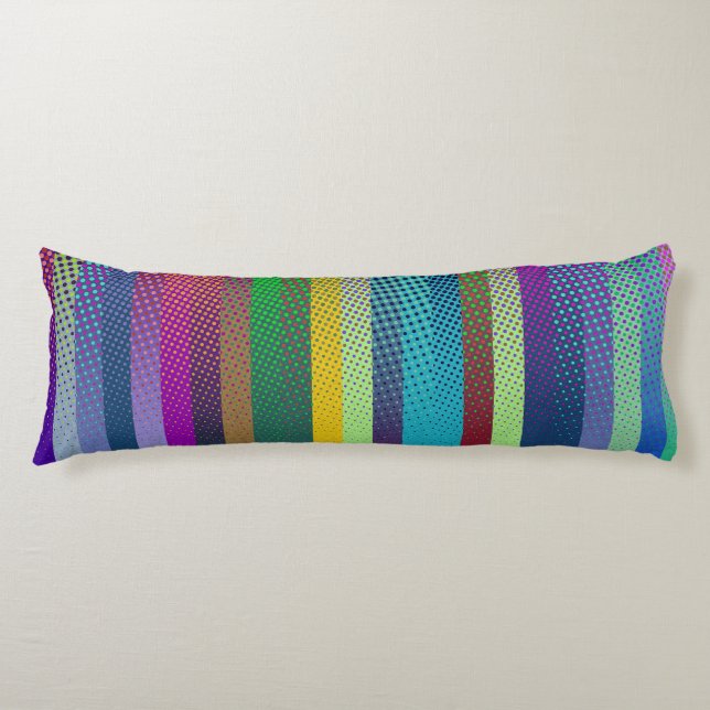 Coussins Longs Bandes pointillées Motif couleur + vos idées (Devant)