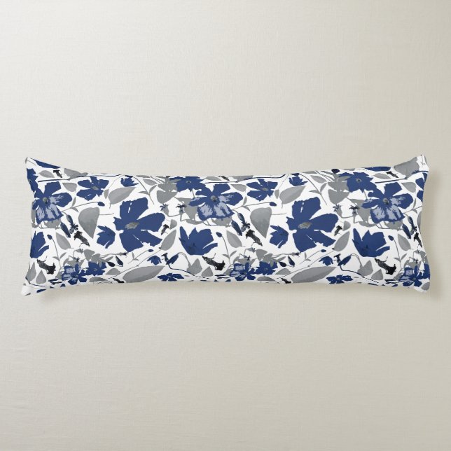 Coussins Longs Beau Clematis Vin Floral Aquarelle Motif (Devant)