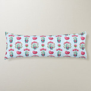 Coussins Longs Beau Floral Mason Jar Hearts Motif