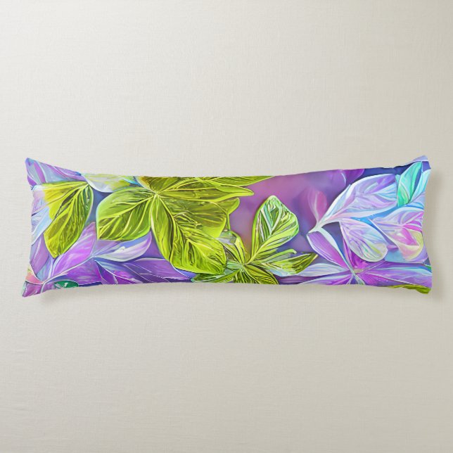 Coussins Longs Beau Motif feuilleté moderne (Devant)