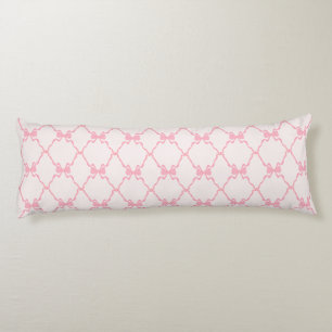 Coussins Longs Bébé Bow Trellis rose Bella Ribbon